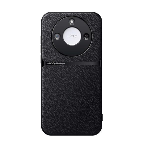 Per Honor X60 Custodia per telefono antiurto magnetica in pelle Litchi con copertura completa (nera)