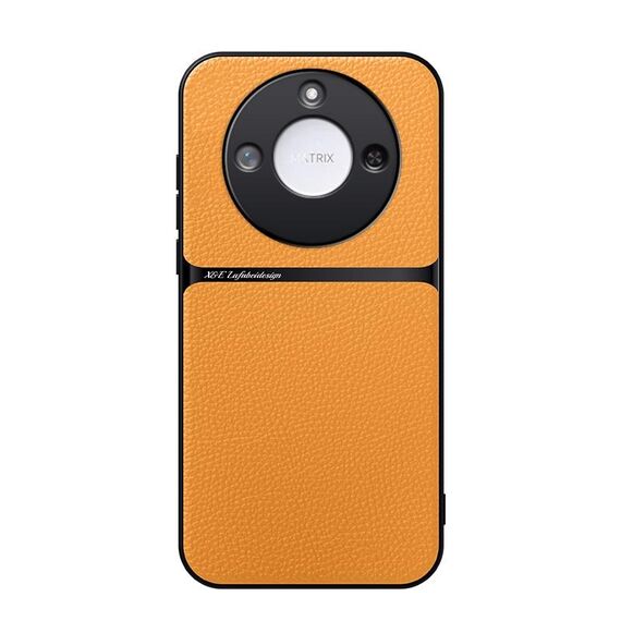 Per Honor X60 Custodia per telefono antiurto magnetica in pelle Litchi con copertura completa (giallo)