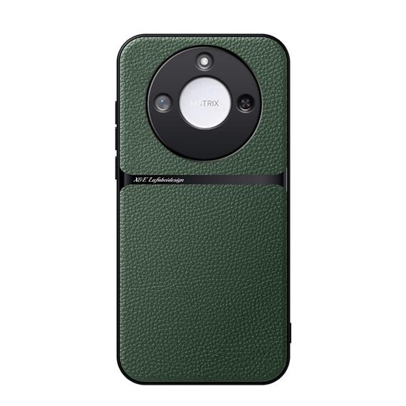 Per Honor X60 Custodia per telefono antiurto magnetica in pelle Litchi con copertura completa (verde)