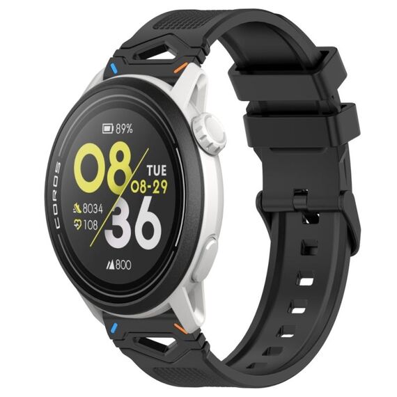 Per COROS Watch 22mm Cinturino in silicone con fibbia nera punteggiata (doppio colore + nero)