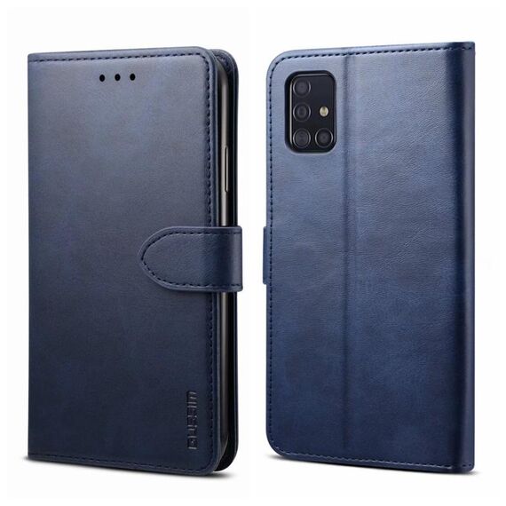 Per Samsung Galaxy A33 5G GUSSIM Custodia per telefono orizzontale in pelle a conchiglia (blu)