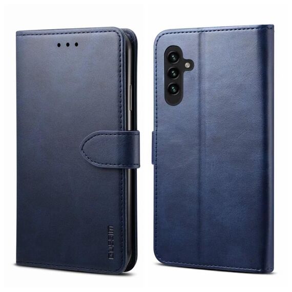 Per Samsung Galaxy A54 5G GUSSIM Custodia per telefono in pelle a conchiglia orizzontale (blu)