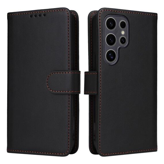 Per Samsung Galaxy S25 Ultra 5G BETOPNICE BN-005 2 in 1 Custodia staccabile in vera pelle (nero)
