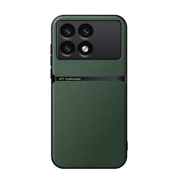 Per Redmi K70E Custodia per telefono antiurto magnetica in pelle Litchi con copertura completa (verde)