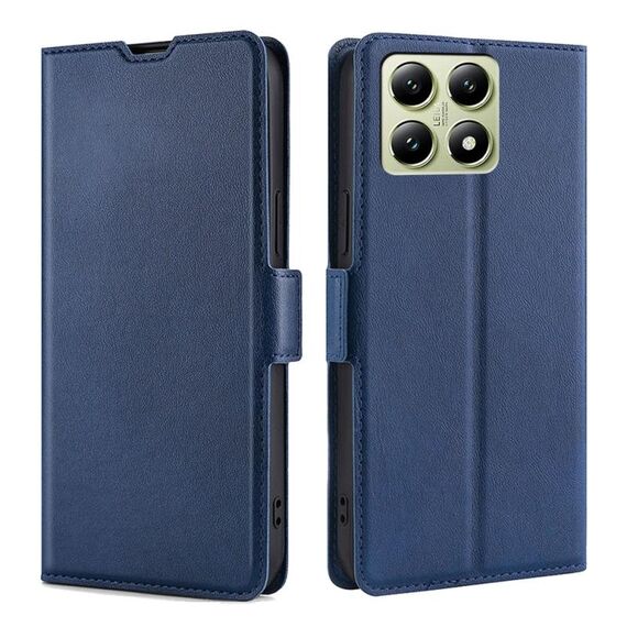 Per Xiaomi 14T 5G Custodia per telefono in pelle con fibbia laterale ultra sottile e flip orizzontale (blu)