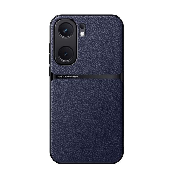 Per vivo iQOO Neo9 Custodia per telefono antiurto magnetica in pelle Litchi con copertura completa (blu navy)