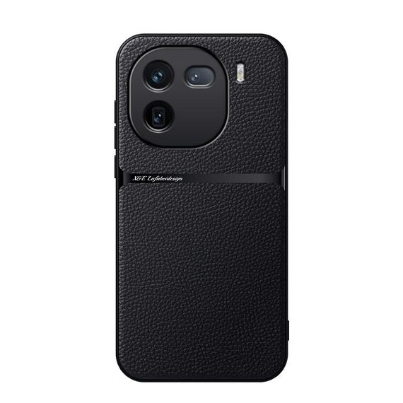 Per vivo iQOO 12 Pro Custodia per telefono antiurto magnetica in pelle Litchi a copertura totale (nero)