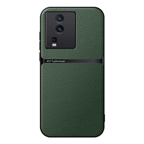 Per vivo iQOO Neo7 / iQOO Neo7 SE Custodia per telefono antiurto magnetica in pelle Litchi a copertura totale (verde)