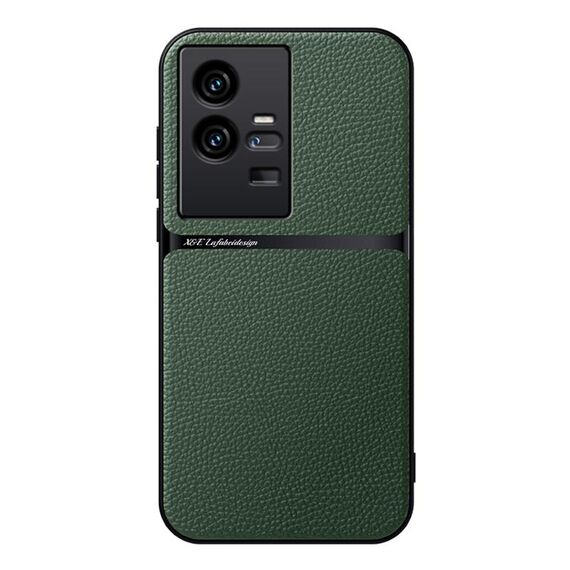 Per vivo iQOO 11 Pro Custodia per telefono antiurto magnetica in pelle Litchi con copertura completa (verde)
