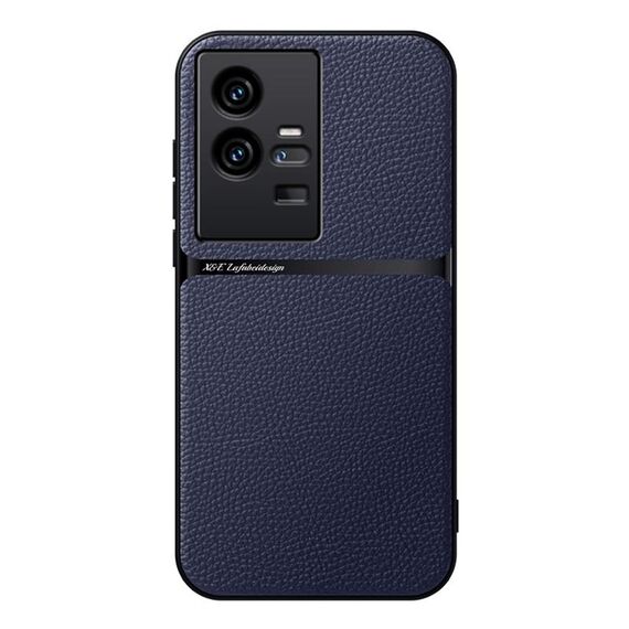 Per vivo iQOO 11 Pro Custodia per telefono antiurto magnetica in pelle Litchi con copertura completa (blu navy)