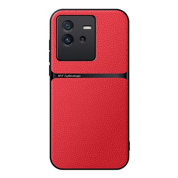 Per vivo iQOO Neo6 / iQOO Neo6 SE Custodia per telefono antiurto magnetica in pelle Litchi a copertura totale (rosso)