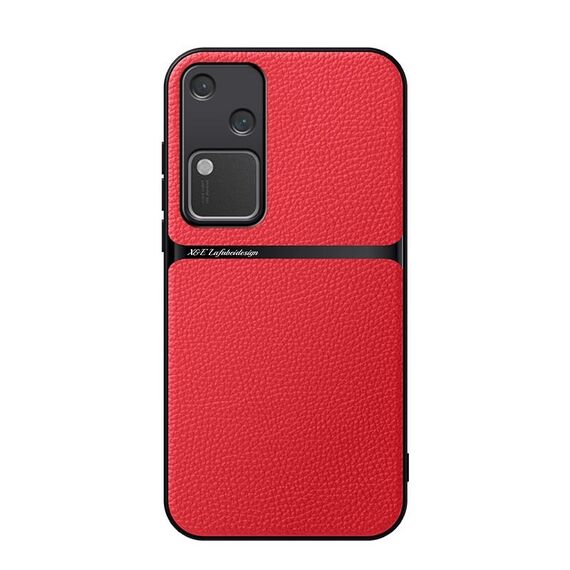 Per vivo S18 / vivo V30 Custodia per telefono antiurto magnetica in pelle Litchi a copertura totale (rossa)
