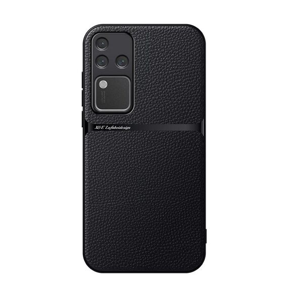 Per vivo S18 Pro / vivo V30 Pro Custodia per telefono antiurto magnetica in pelle Litchi a copertura totale (nera)