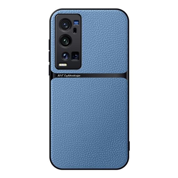 Per vivo X60 Pro+ Custodia per telefono antiurto magnetica in pelle Litchi con copertura completa (blu)