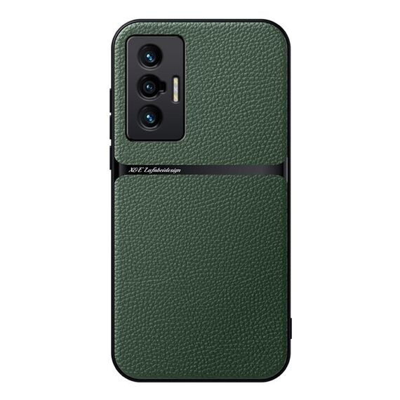 Per vivo X70 Custodia per telefono antiurto magnetica in pelle Litchi con copertura completa (verde)