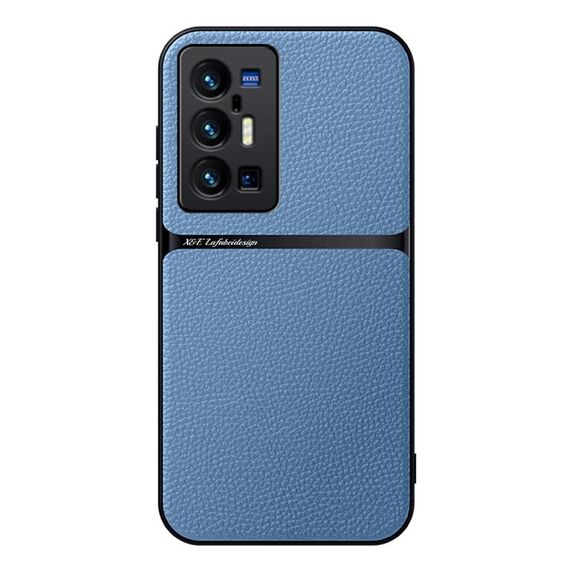 Per vivo X70 Pro+ Custodia per telefono antiurto magnetica in pelle Litchi con copertura completa (blu)