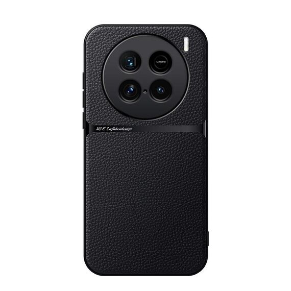 Per vivo X100 Ultra Litchi Leather Magnetic Full Coverage Antiurto Custodia per telefono (Nero)