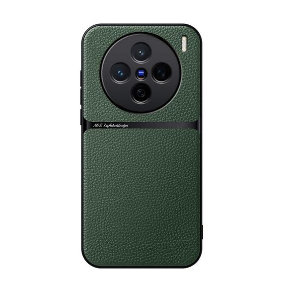 Per vivo X200 Custodia per telefono antiurto magnetica in pelle Litchi con copertura completa (verde)