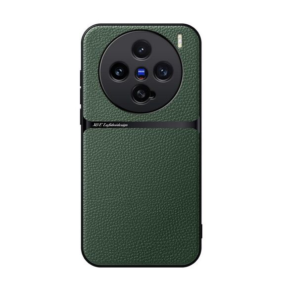 Per vivo X200 Pro mini Custodia per telefono antiurto magnetica in pelle Litchi con copertura completa (verde)