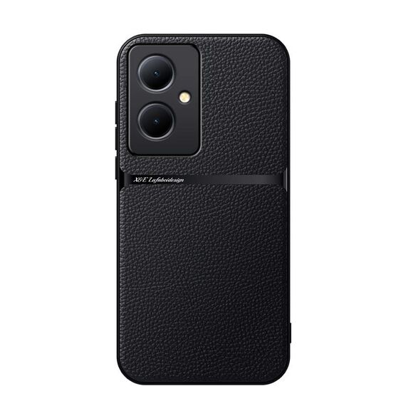 Per vivo Y78+ Custodia per telefono antiurto magnetica in pelle Litchi con copertura completa (nera)