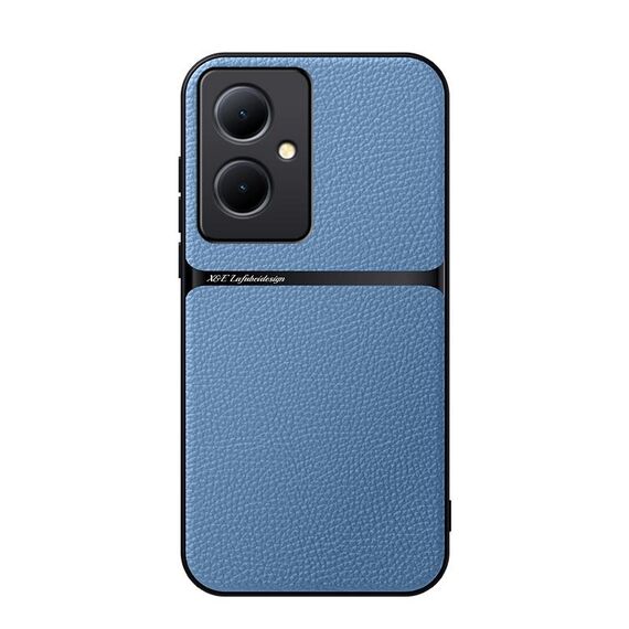 Per vivo Y78+ Custodia per telefono antiurto magnetica in pelle Litchi con copertura completa (blu)