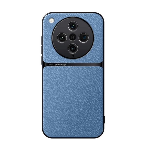 Per OPPO Find X8 Pro Custodia per telefono antiurto magnetica in pelle Litchi con copertura totale (blu)