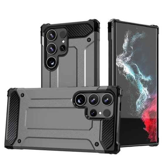 Per Samsung Galaxy S25 Ultra 5G Magic Armor TPU Hybrid PC Phone Case (grigio)