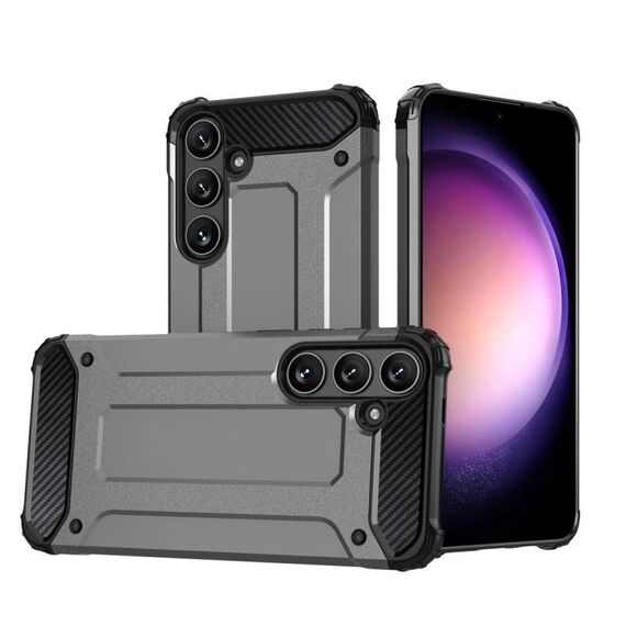 Per Samsung Galaxy S25 5G Magic Armor TPU Hybrid PC Phone Case (grigio)