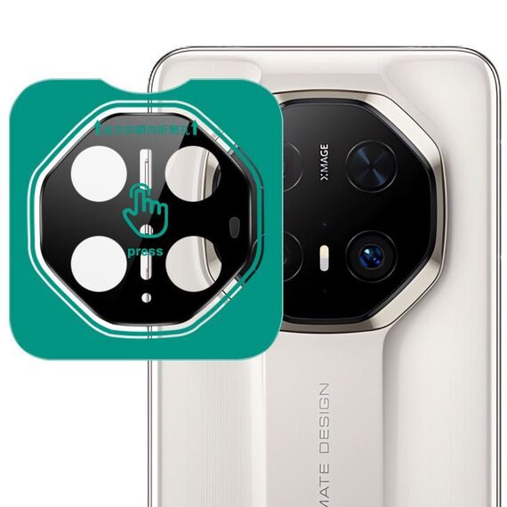 Per Huawei Mate 70 RS Ultimate imak Black Version HD Glass Pellicola per obiettivo fotocamera posteriore, versione autoposizionante