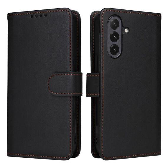 Per Samsung Galaxy A26 5G BETOPNICE BN-005 2 in 1 Custodia staccabile in vera pelle (nero)