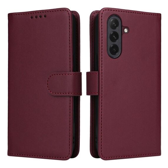 Per Samsung Galaxy A26 5G BETOPNICE BN-005 2 in 1 Custodia staccabile in vera pelle (rosso vino)