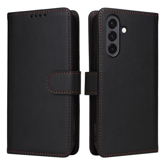 Per Samsung Galaxy A36 5G BETOPNICE BN-005 2 in 1 Custodia staccabile in vera pelle (nero)