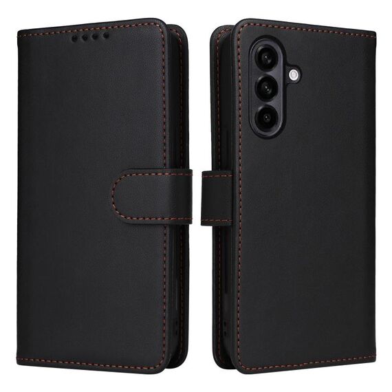 Per Samsung Galaxy A56 5G BETOPNICE BN-005 2 in 1 Custodia staccabile in vera pelle (nero)