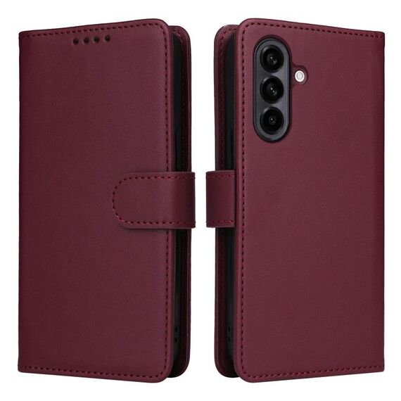 Per Samsung Galaxy A56 5G BETOPNICE BN-005 2 in 1 Custodia staccabile in vera pelle (rosso vino)