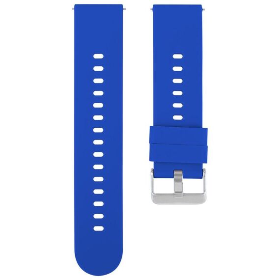 Cinturino per orologio in silicone con fibbia in acciaio tinta unita da 18 mm (blu scuro)