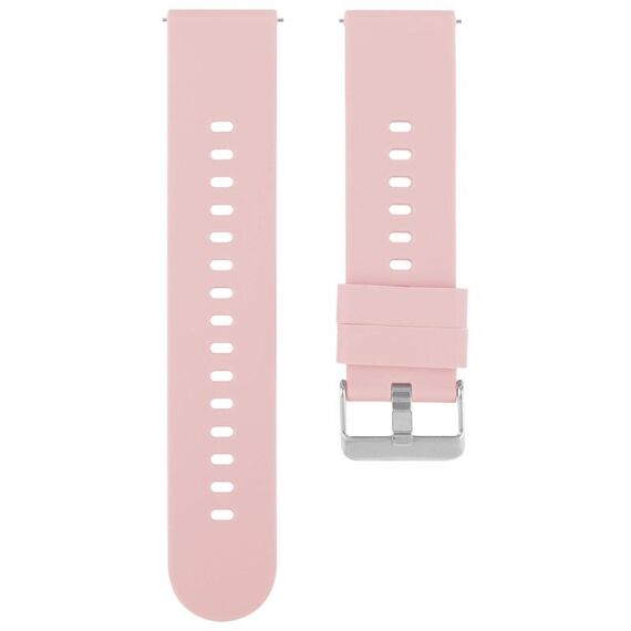 Cinturino per orologio in silicone con fibbia in acciaio tinta unita da 18 mm (rosa)