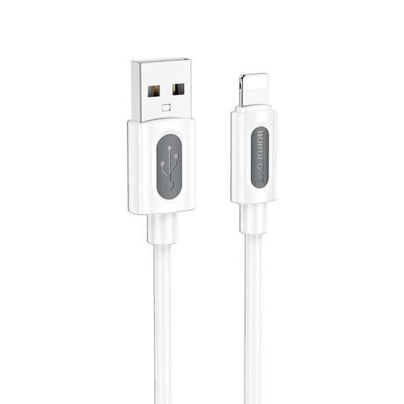 Borofone BX114 Structure Cavo dati di ricarica USB 2.4A a 8 pin, lunghezza: 1 m (bianco)