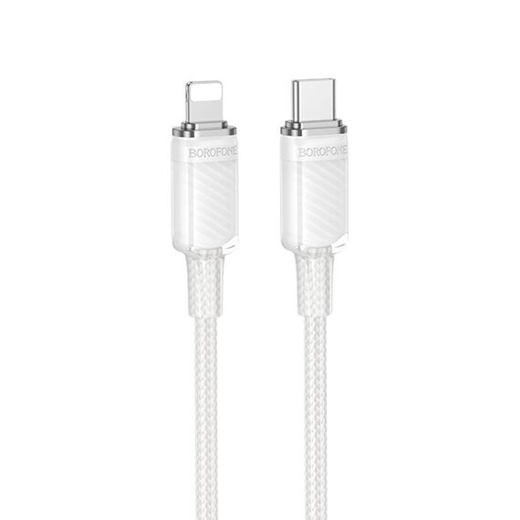Borofone BU56 Succeed PD27W Cavo dati di ricarica rapida da tipo C a 8 pin, lunghezza: 1,2 m (bianco)
