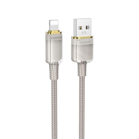 Borofone BU56 Succeed Cavo dati di ricarica USB 2.4A a 8 pin, lunghezza: 1.2m (grigio)