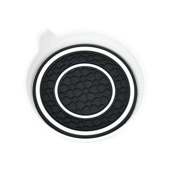 Car Bowl-shaped antiscivolo termoisolante doppio anello Water Coaster, colore: bianco