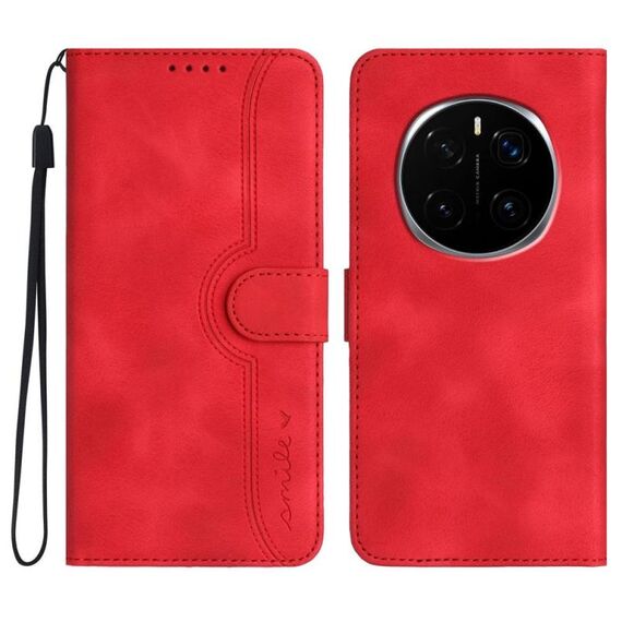 Custodia per telefono in pelle con motivo a cuore For Honor Magic7 (rosso)