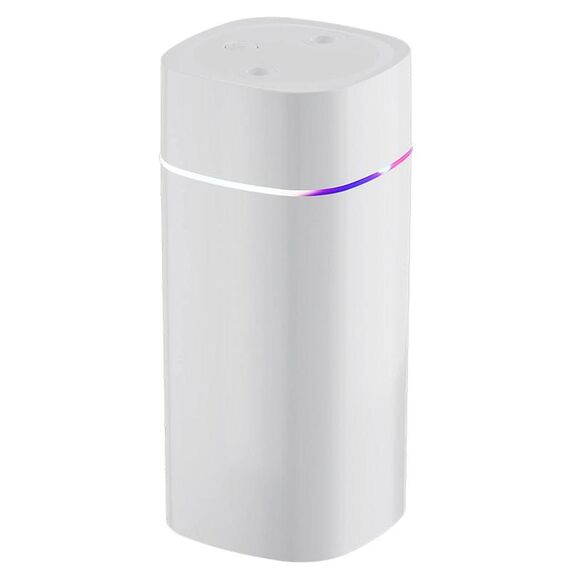 SD08 600ml Umidificatore per auto di grande capacità USB Diffusore di aromaterapia a doppio spruzzo (bianco)
