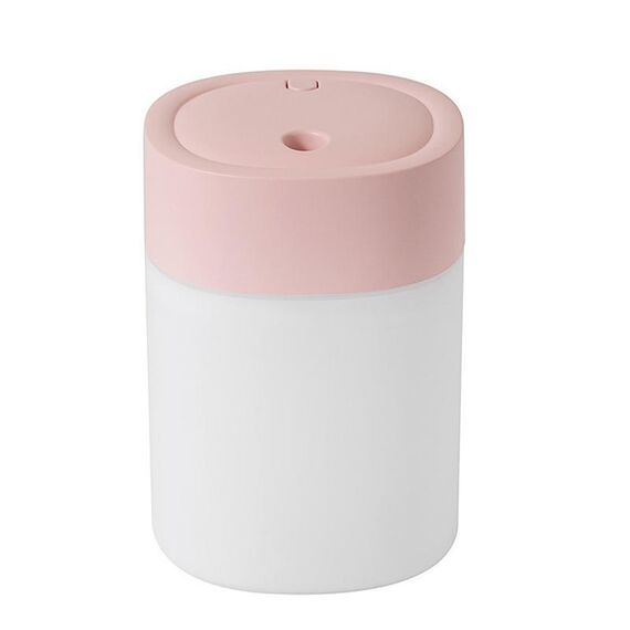 Umidificatore da tavolo per auto e casa, 200 ml, mini umidificatore USB (rosa)