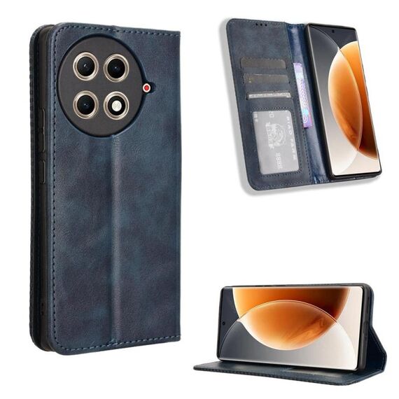 Per Tecno Camon 30S 4G / 30S Pro 4G Custodia per telefono in pelle con fibbia magnetica e texture retrò (blu)