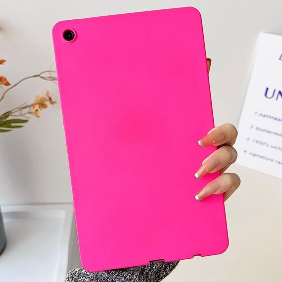 Per Samsung Galaxy Tab A9+ 2023 X210 Custodia per tablet in TPU delicato sulla pelle con spray all'olio (rosso rosa)
