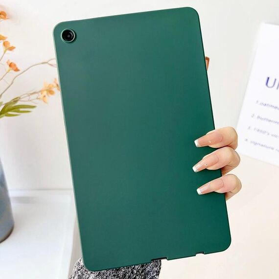 Per Samsung Galaxy Tab A9+ 2023 X210 Custodia per tablet in TPU delicato sulla pelle con spray all'olio (verde scuro)