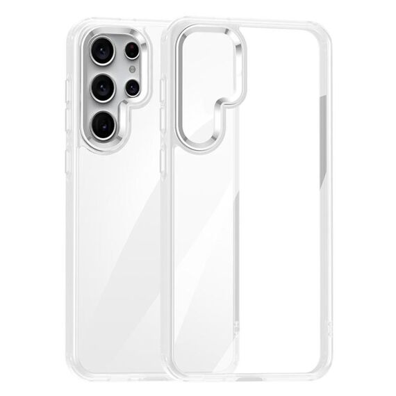 Per Samsung Galaxy S25 Ultra 5G Custodia per telefono PC anti-impronta altamente trasparente (bianca)