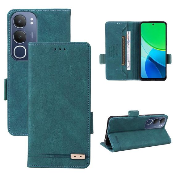 Per vivo Y19s Custodia in pelle con chiusura magnetica (verde)