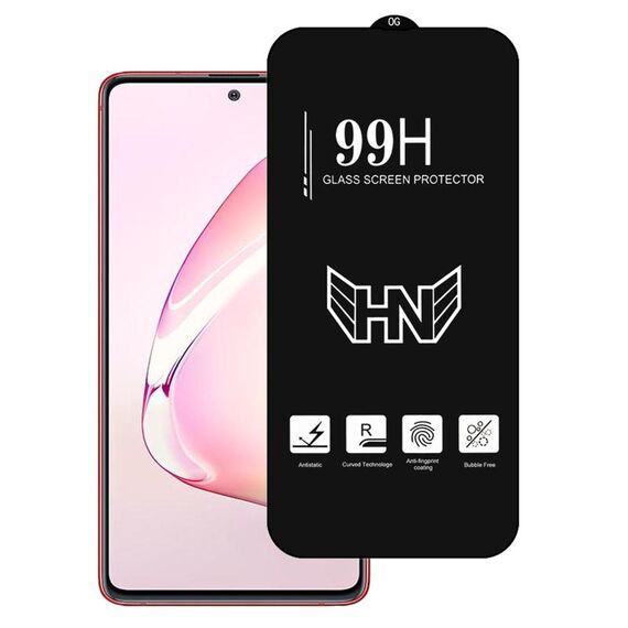 Per Samsung Galaxy Note10 Lite Pellicola in vetro temperato a schermo intero con grande arco in alluminio