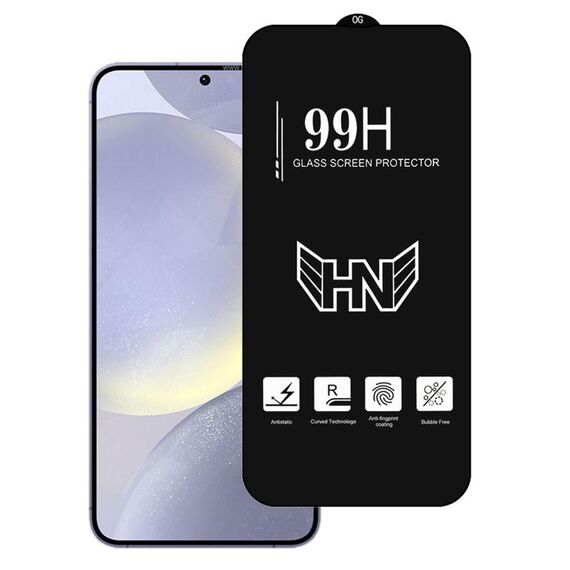 Per Samsung Galaxy S24+ 5G 0,18mm di altezza in alluminio grande arco pellicola in vetro temperato a schermo intero, supporta lo sblocco tramite impronta digitale